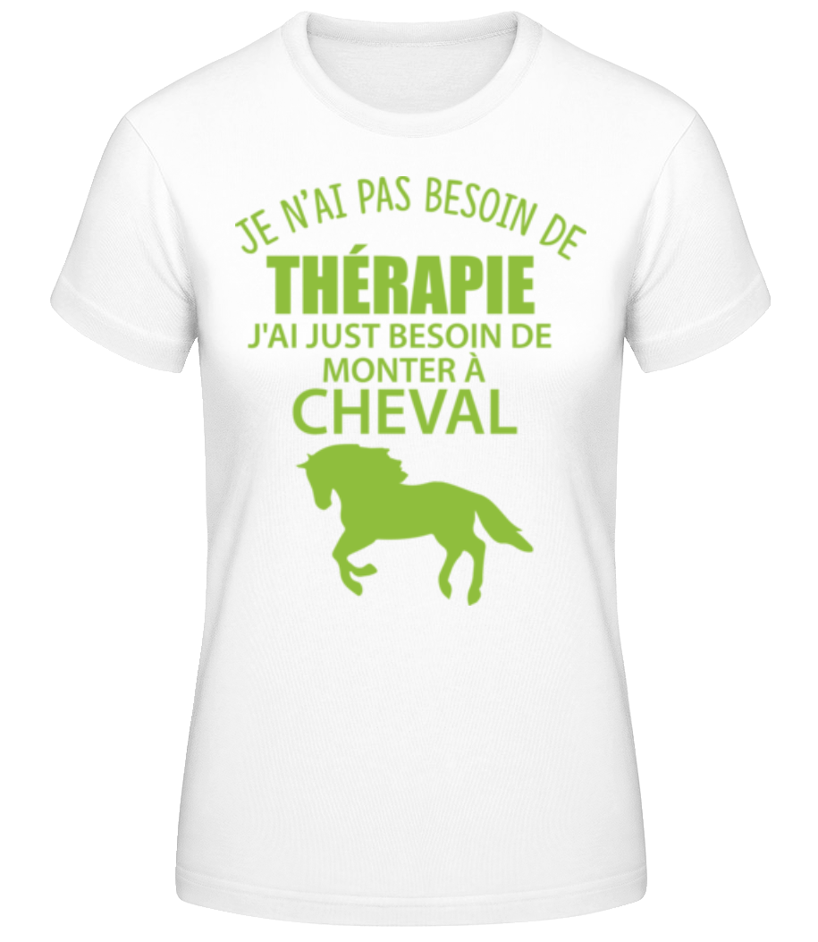 Monter À Cheval - T-shirt standard Femme - Blanc - Devant