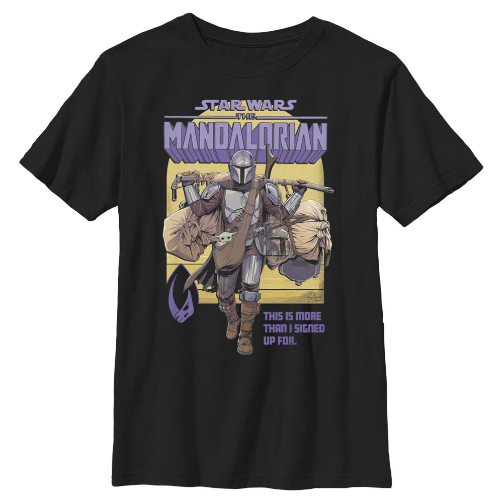 Star Wars - The Mandalorian - Mando et l'Enfant Signed Up Mando - Enfant T-shirt