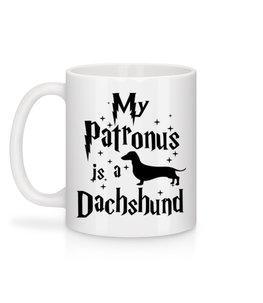 Aperçu: My Patronus Is A Dachshund - Mug en céramique blanc - Blanc - Derrière