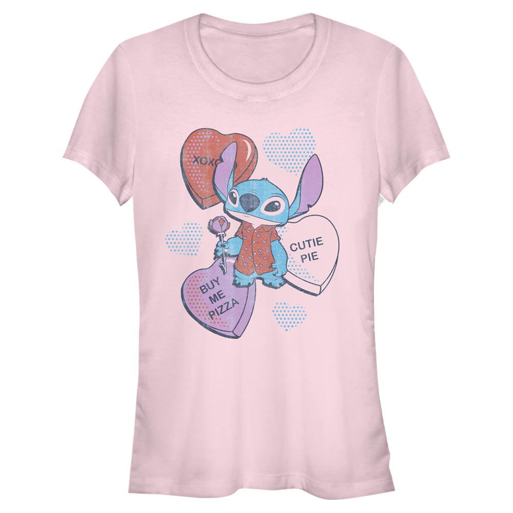 Disney Classics - Lilo & Stitch - Stitch Heart Pizza - Frauen T-Shirt