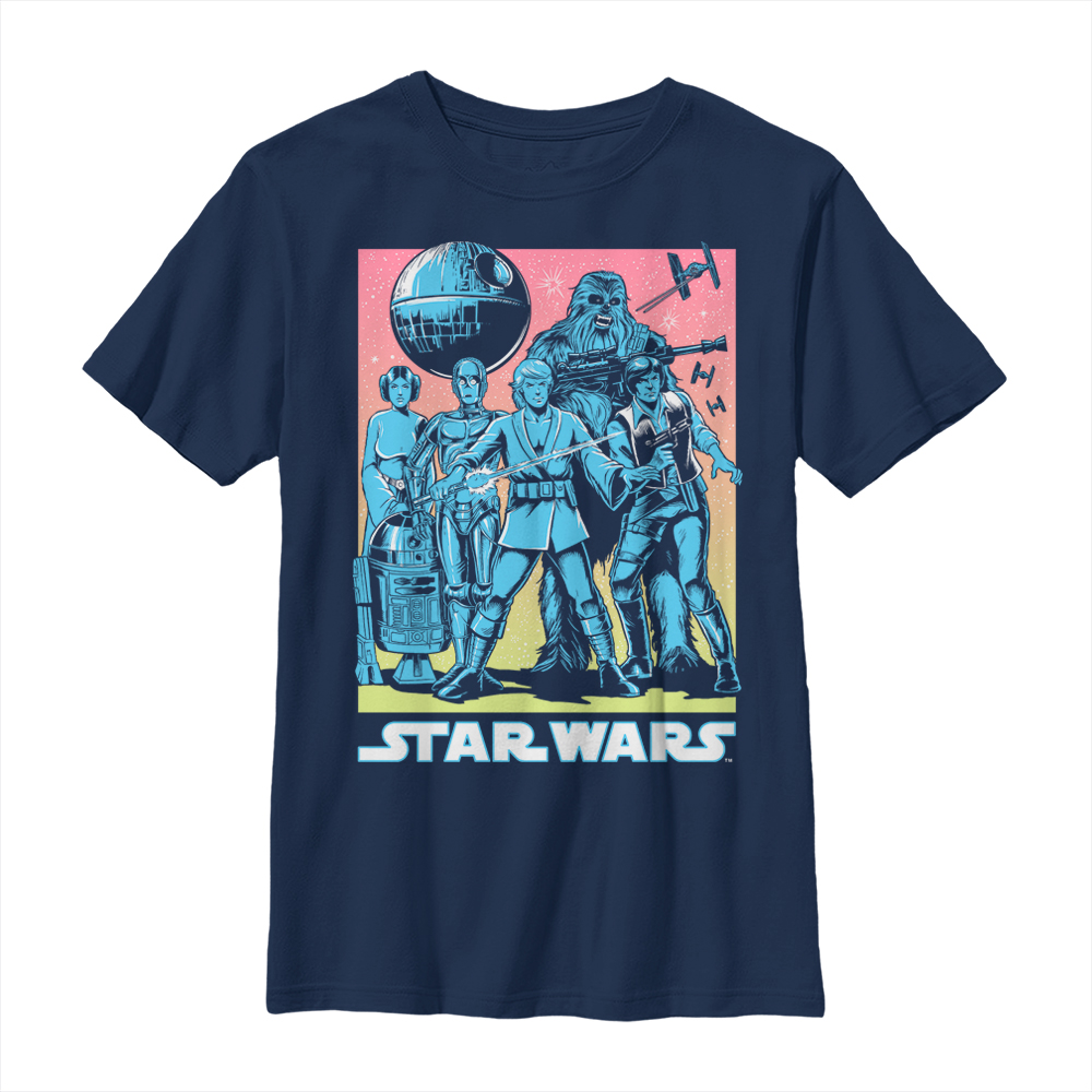 Aperçu: Star Wars - Skupina Rebels Are Go - Enfant T-shirt - Bleu marine - Devant