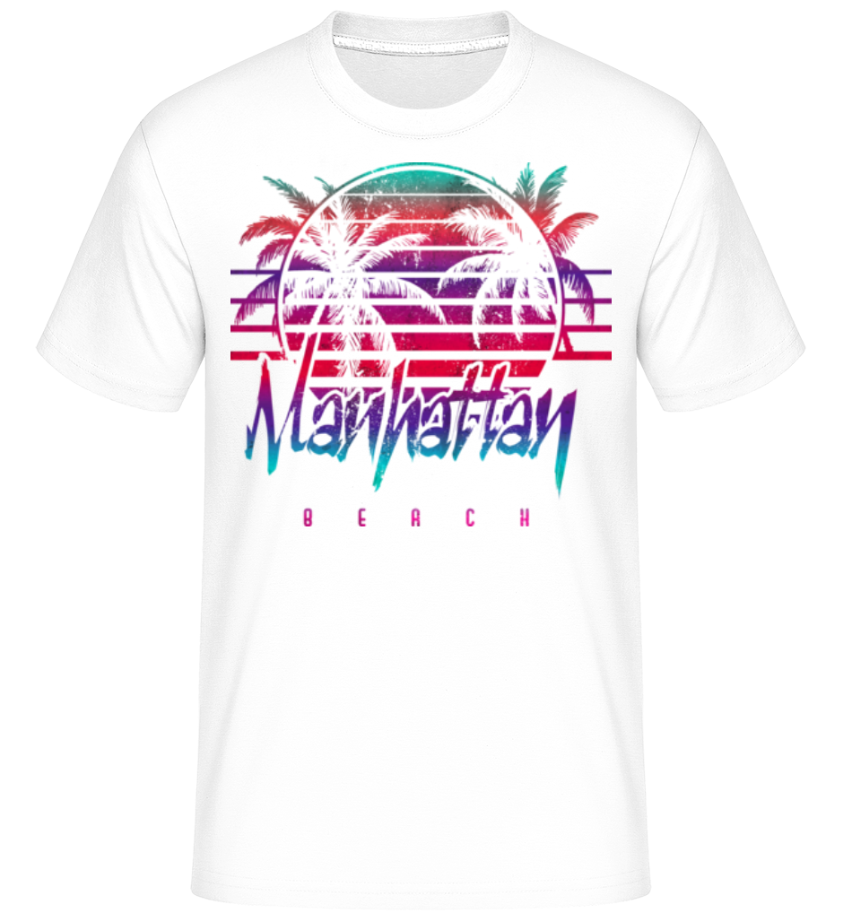 Aperçu: Manhattan Beach -  T-Shirt Shirtinator homme - Blanc - Devant