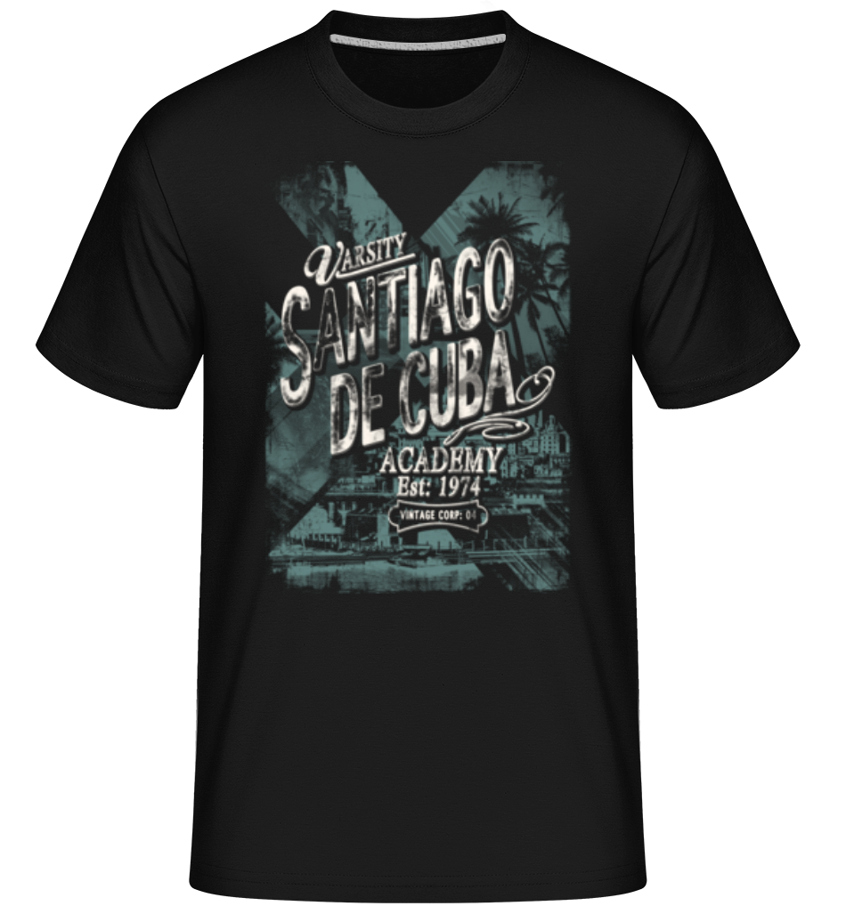 Varsity Santiago De Cuba -  T-Shirt Shirtinator homme - Noir - Devant