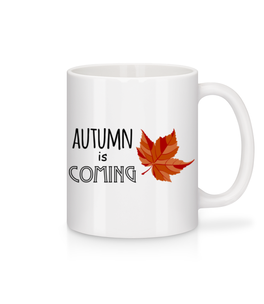 Autumn Is Coming - Mug en céramique blanc - Blanc - Devant