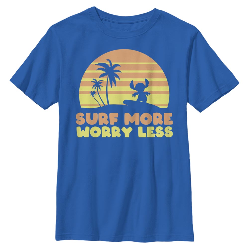 Disney Classics - Lilo & Stitch - Stitch Surf More Worry Less - Enfant T-shirt