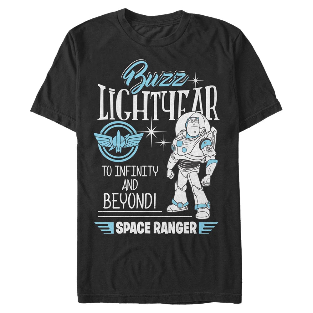 Aperçu: Pixar - Toy Story - Buzz Lightyear Lightyear Laser - Homme T-shirt - Noir - Devant
