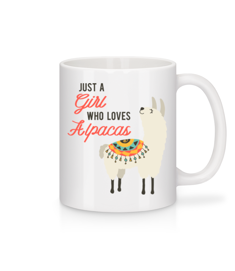 Just A Girl Who Loves Alpacas · Mug en céramique blanc