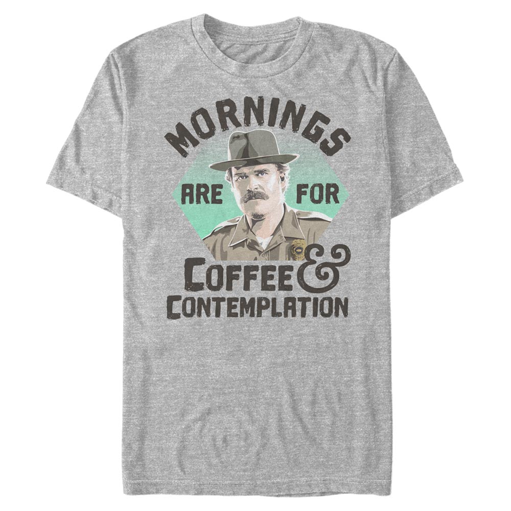 Netflix - Stranger Things - Hopper Coffee Morning - Homme T-shirt