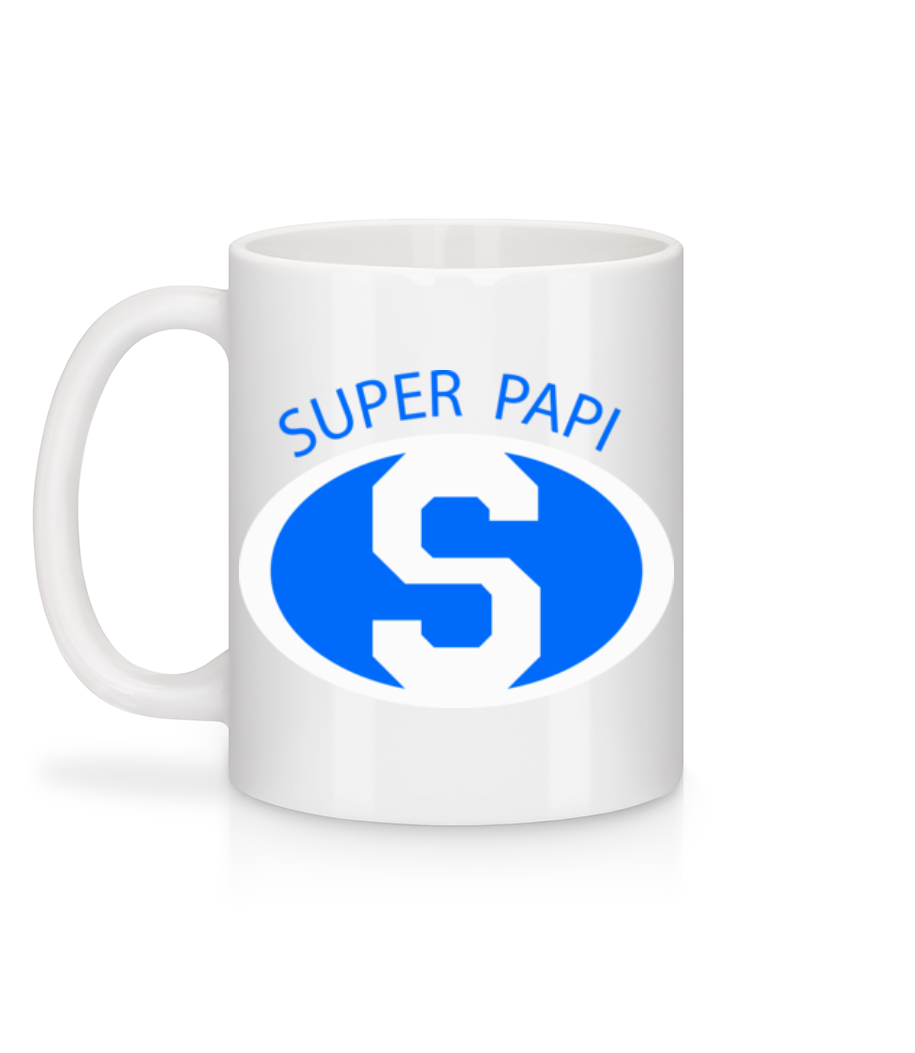 Aperçu: Super Papi - Mug en céramique blanc - Blanc - Derrière