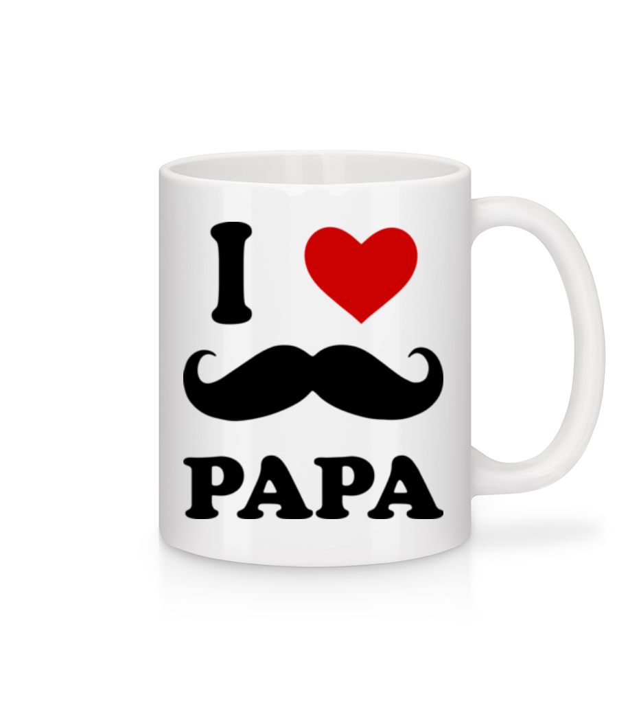 I Love Papa · Mug en céramique blanc