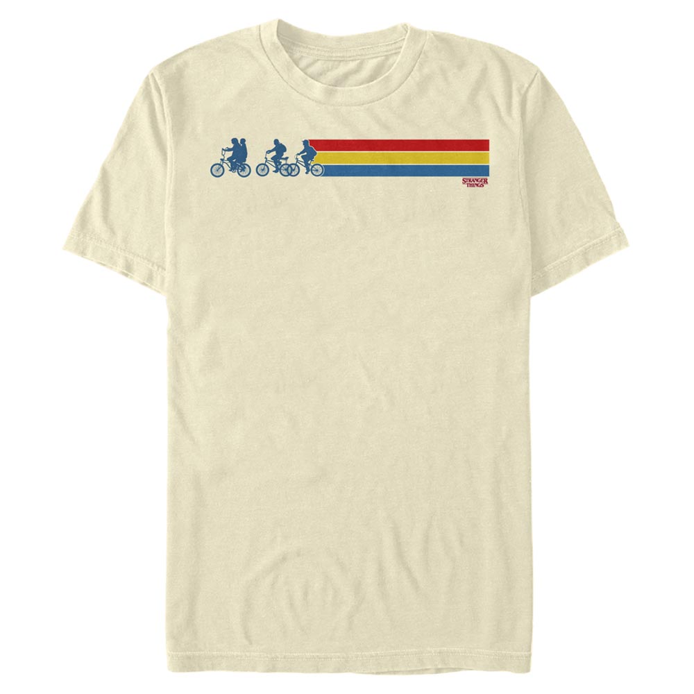 Netflix - Stranger Things - Skupina Stranger Stripes - Homme T-shirt - Crème - Devant