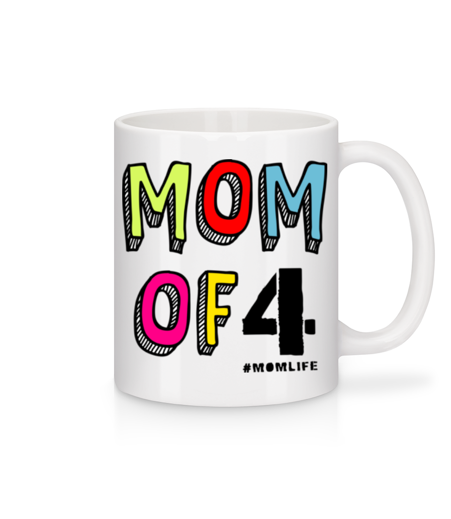 Mom Of 4 Momlife · Mug en céramique blanc
