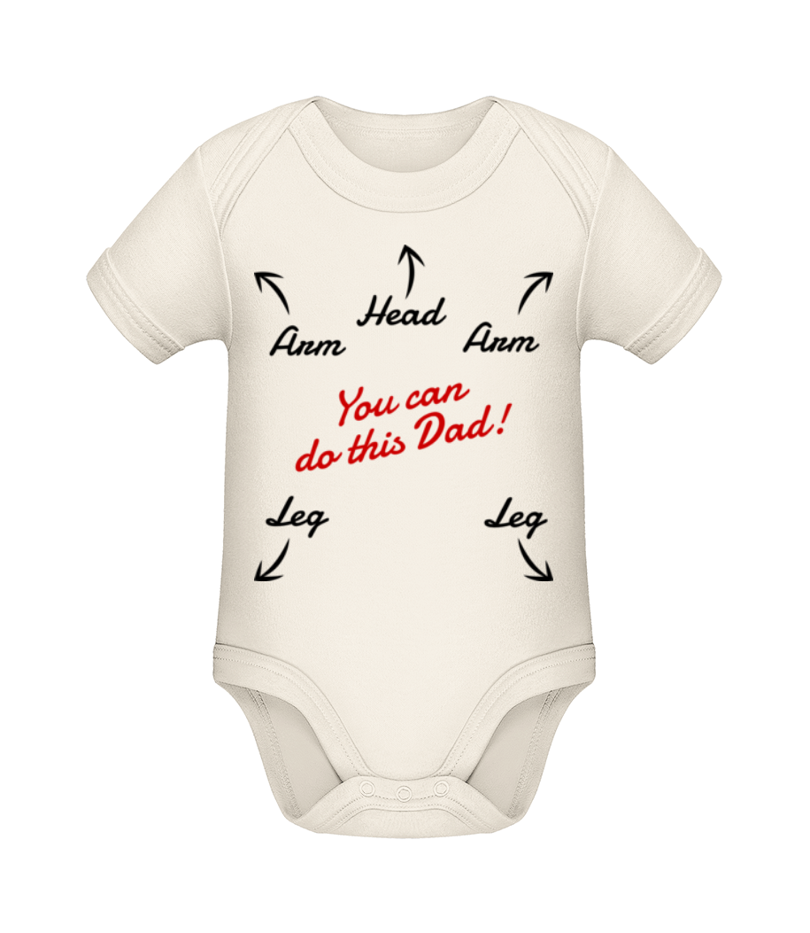 Aperçu: You Can Do This Dad - Body manches courtes bio - Crème - Devant