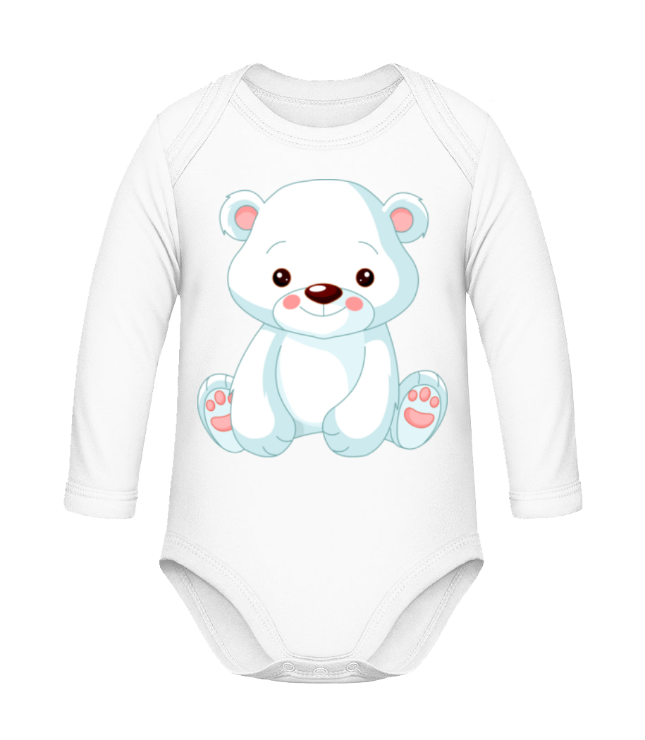 Doux Ours Polaire · Body coton bio manches longues Bébé