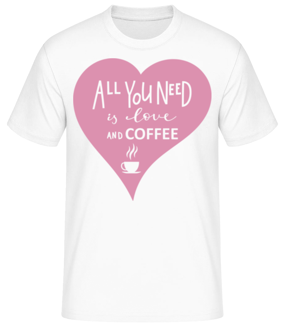 Aperçu: Love And Coffee - T-shirt standard Homme - Blanc - Devant