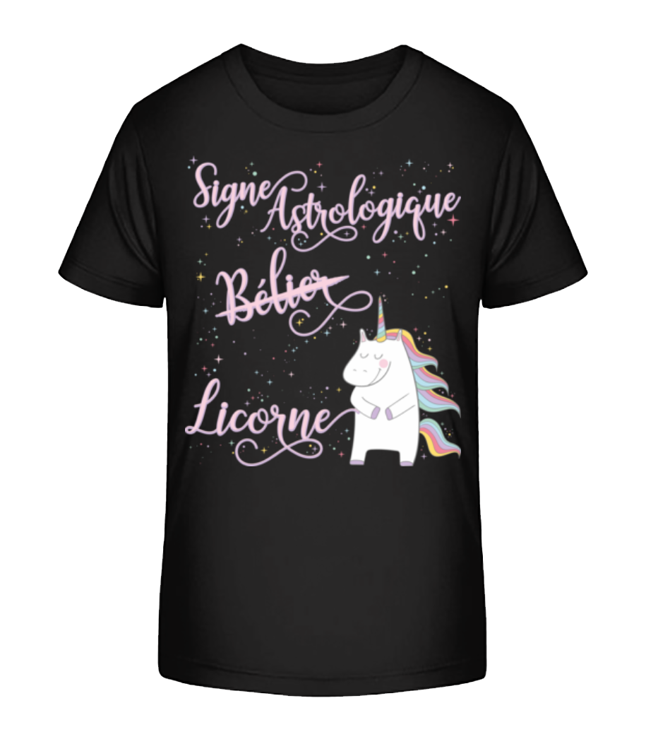 Signe Astrologique Licorne Bélier · T-shirt bio Enfant Stanley Stella 2.0
