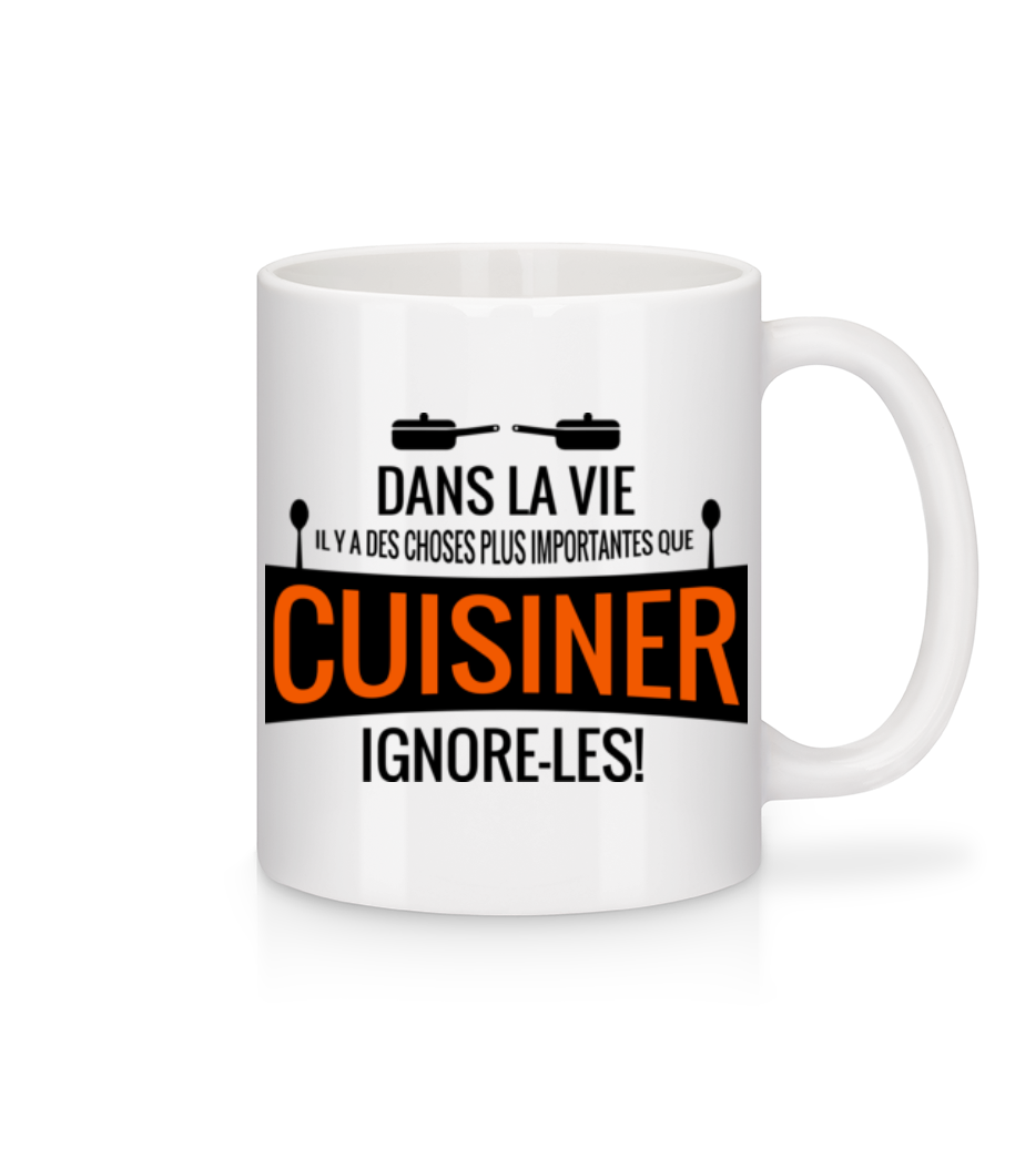 J'Adore Cuisiner · Mug en céramique blanc