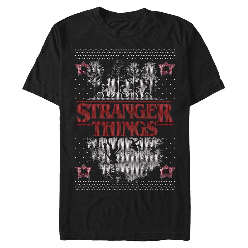 Netflix - Stranger Things - Gruppe UpsideDown Ugly Sweater - Weihnachten - Männer T-Shirt