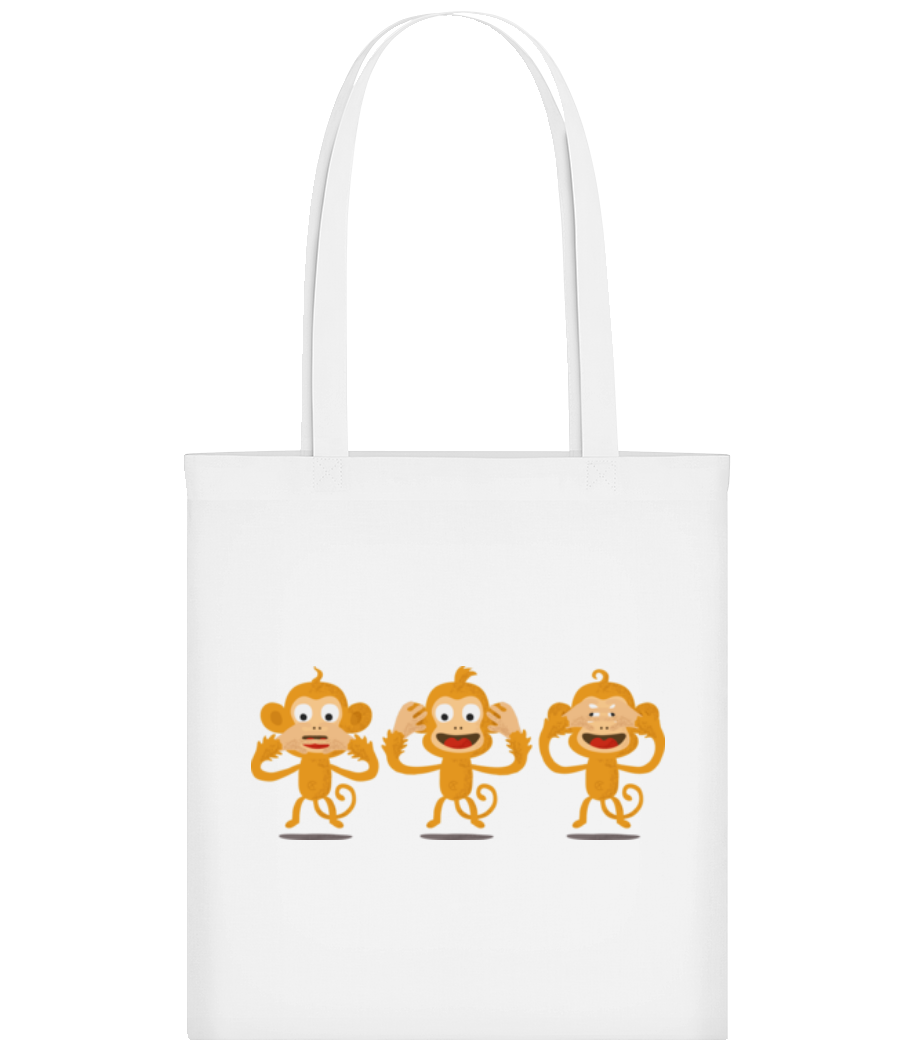Aperçu: Sourd Sourd Muet Singe - Tote Bag - Blanc - Devant
