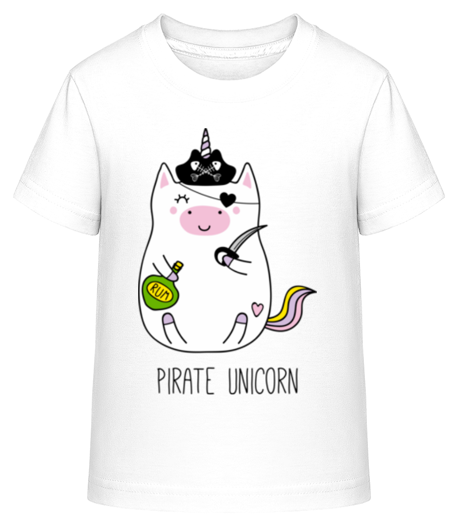 Aperçu: Pirate Unicorn - T-shirt shirtinator Enfant - Blanc - Devant