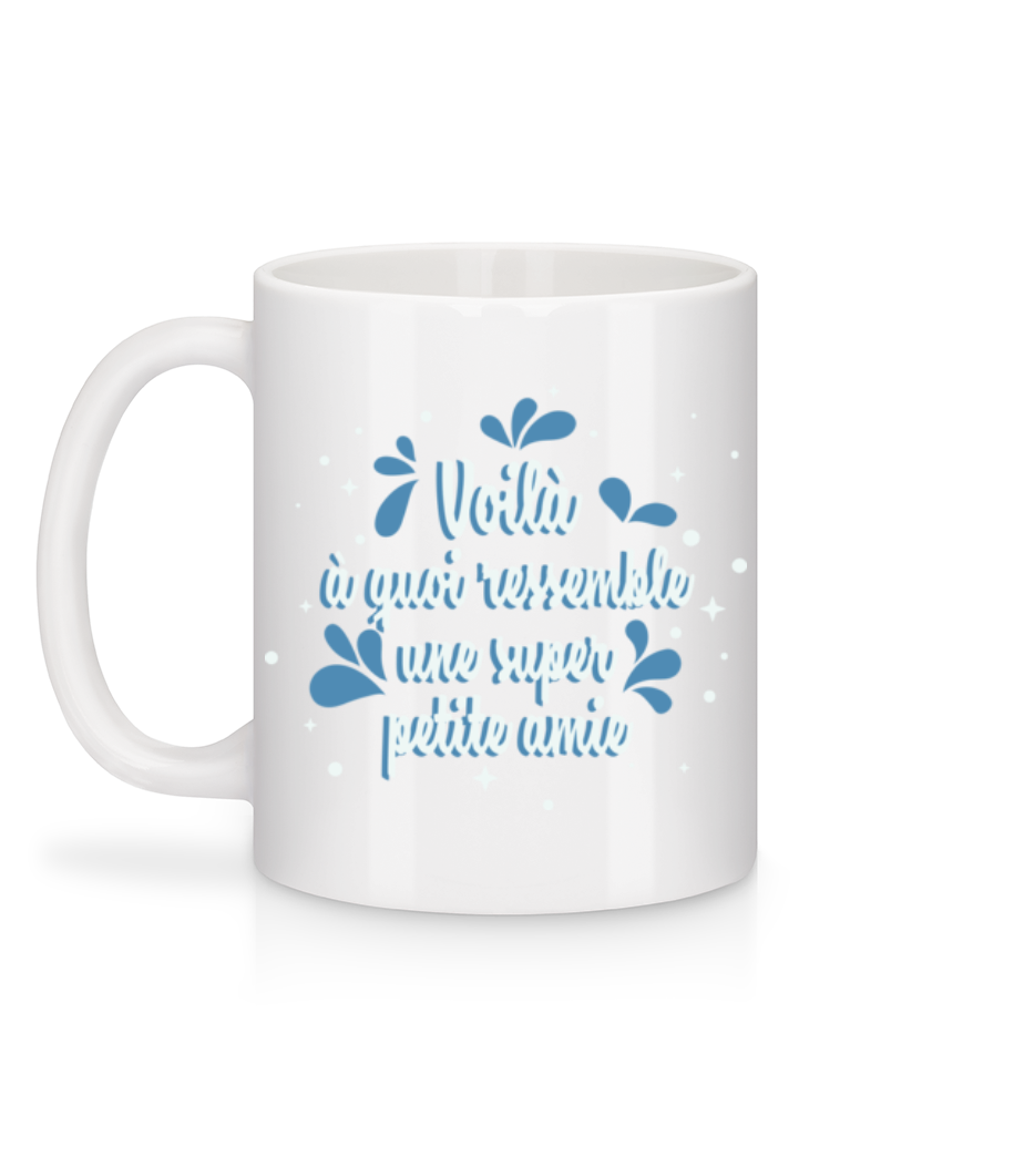 Aperçu: Voilà Une Super Copine - Mug en céramique blanc - Blanc - Derrière