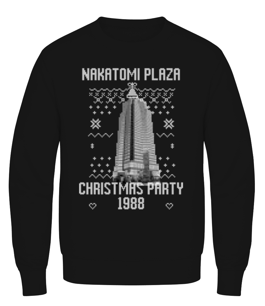 Aperçu: Nakatomi Plaza Christmas Party 1988 - Sweatshirt Homme - Noir - Devant