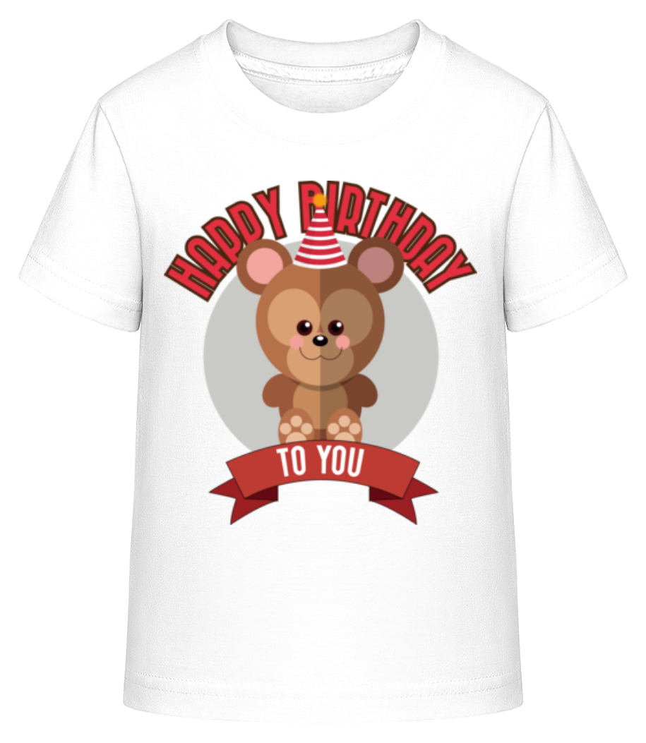 Aperçu: Happy Birthday To You Singe - T-shirt shirtinator Enfant - Blanc - Devant