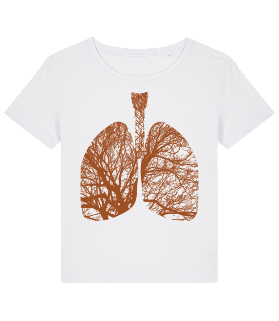 Aperçu: Poumons Des Arbres - T-shirt bio Femme Stanley Stella 2.0 - Blanc - Devant