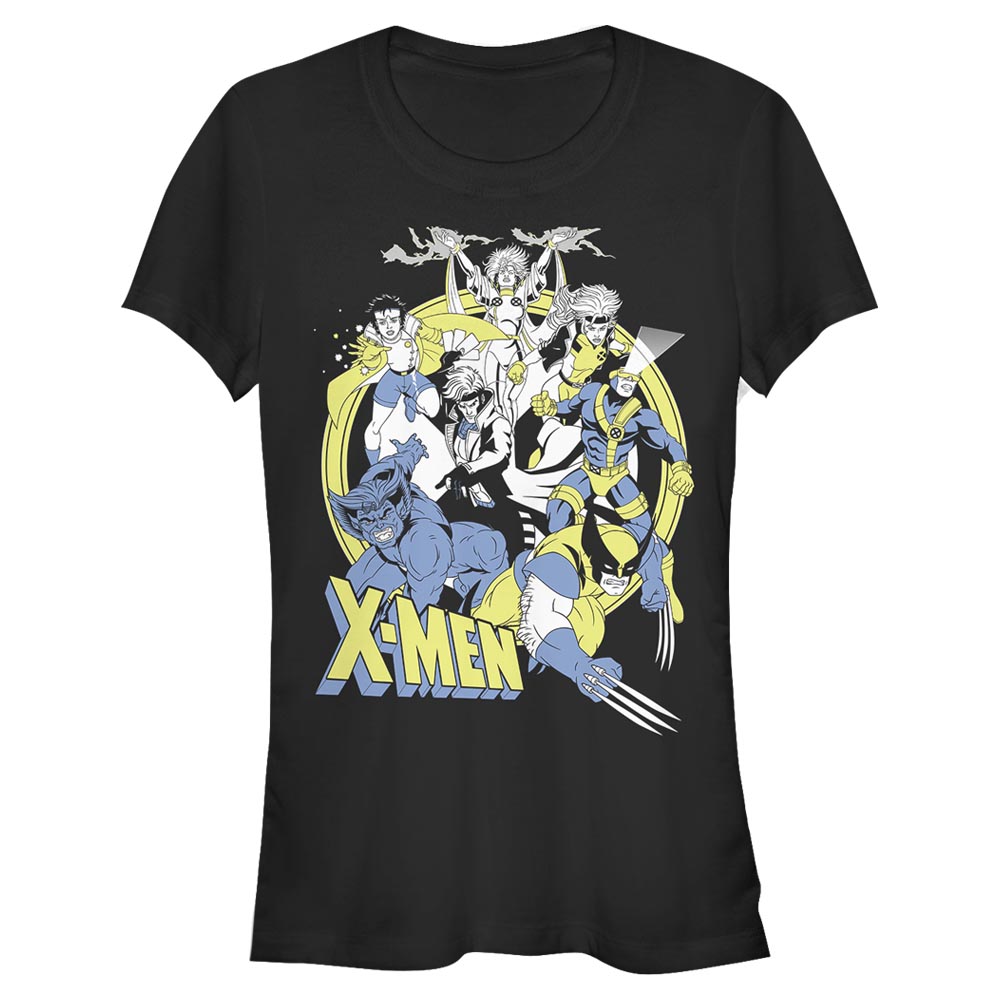 Aperçu: Marvel - Photo de groupe Vintage Xmen - Femme T-shirt - Noir - Devant