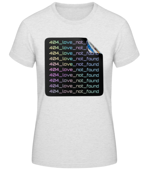 Y2K 404_Love_Not_Found - T-shirt standard Femme - Gris chiné - Devant