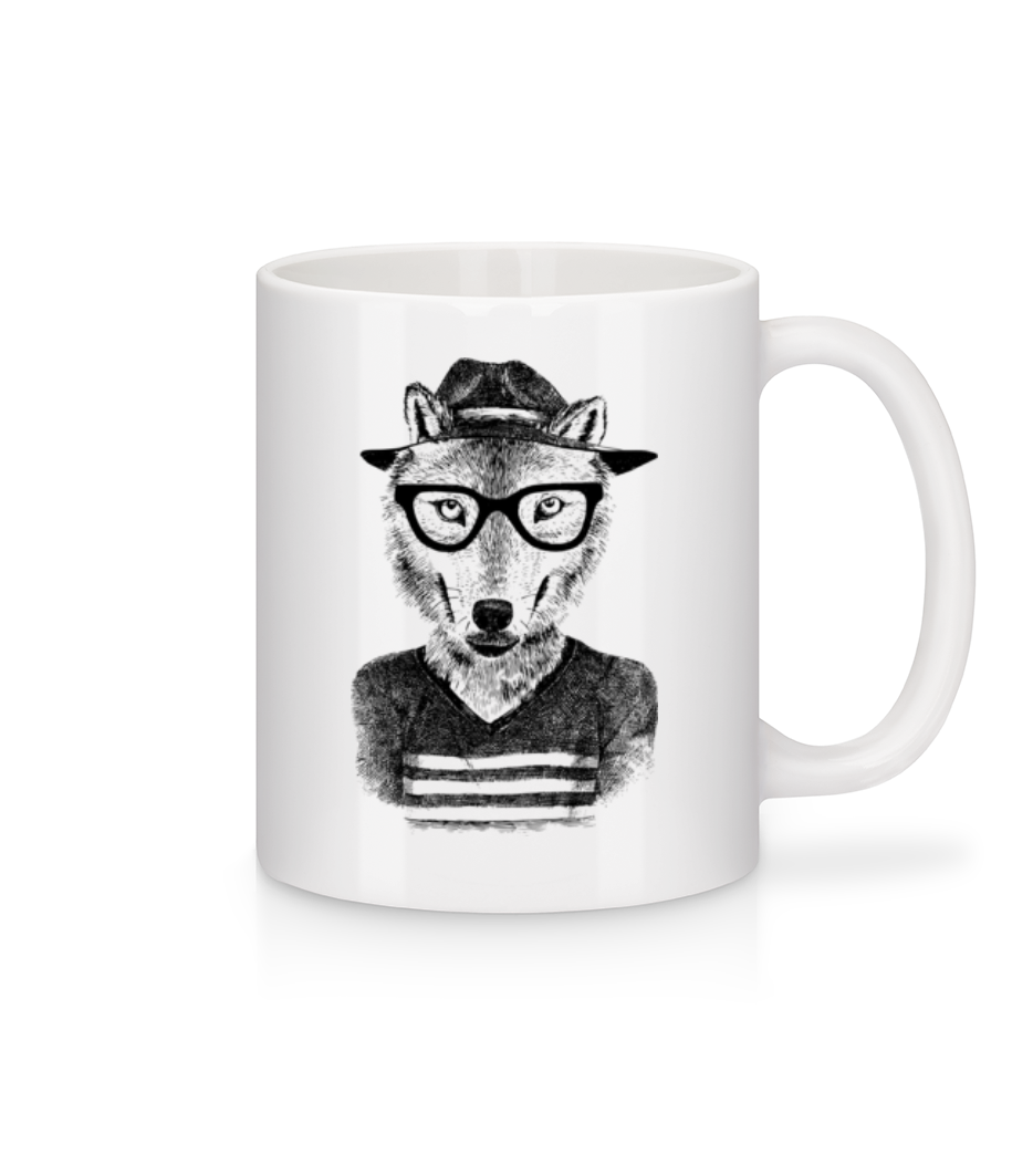 Hipster Renard · Mug en céramique blanc