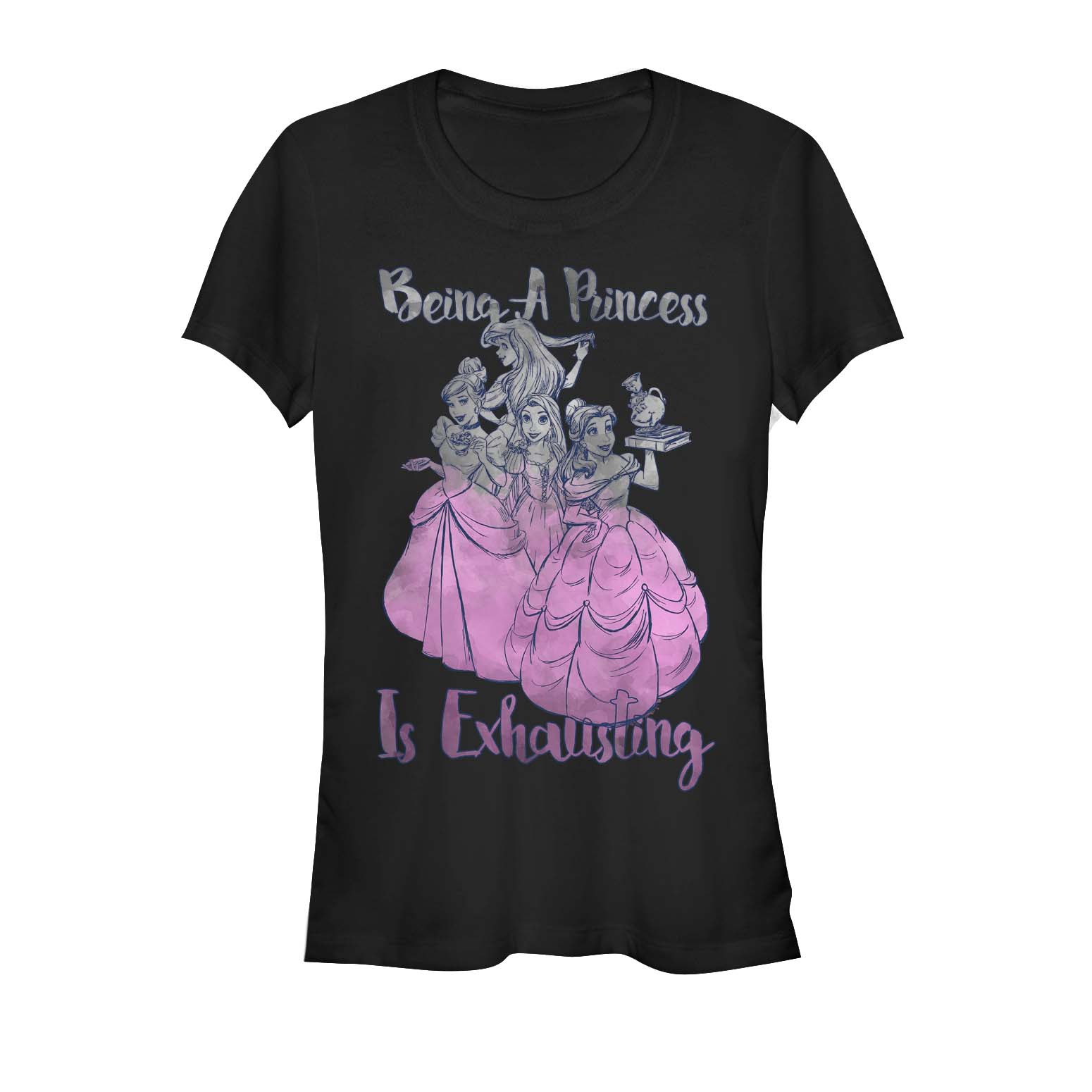 Disney - Princesses Disney - Photo de groupe Exhausted - Femme T-shirt