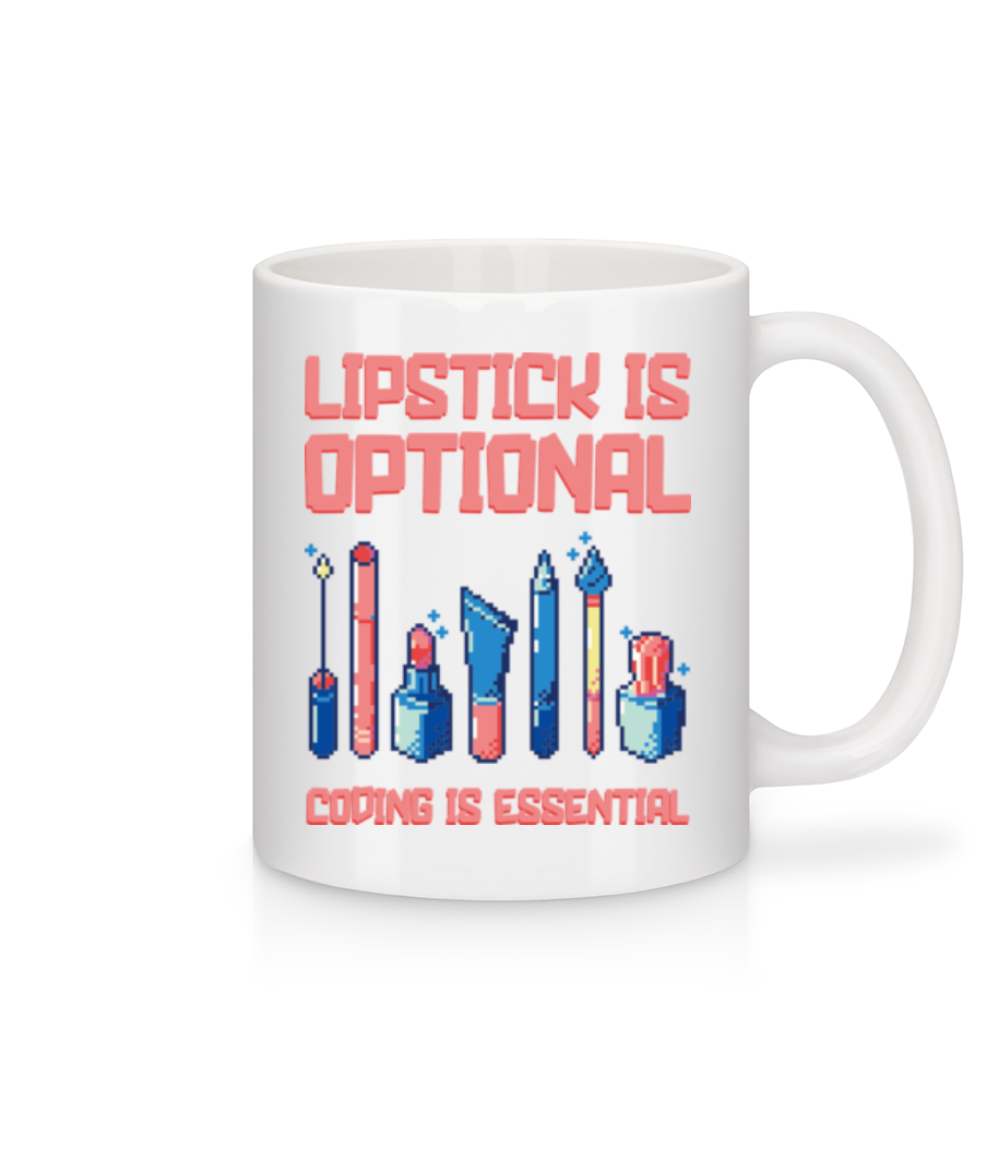 Lipstick Optional Coding Essential · Mug en céramique blanc