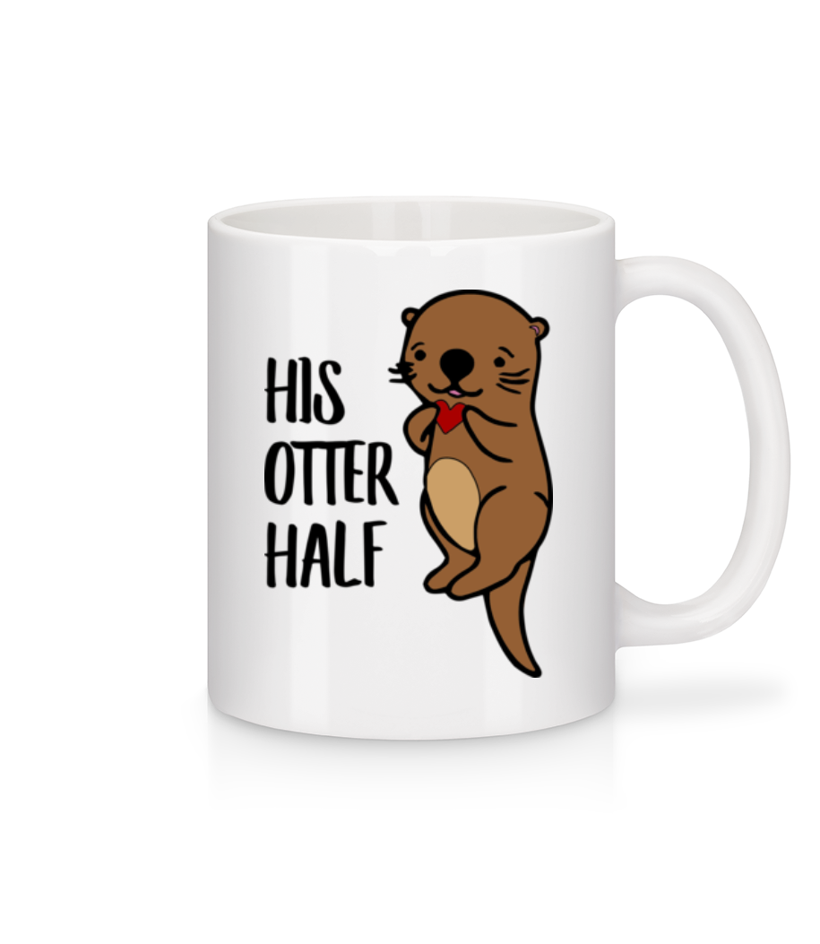 Aperçu: His Otter Half - Mug en céramique blanc - Blanc - Devant