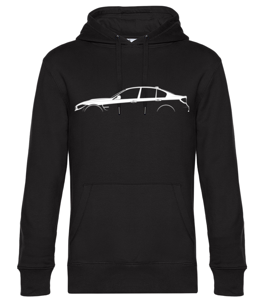 'BMW M3 F80' Silhouette - Sweat à capuche premium Unisexe - Noir - Devant