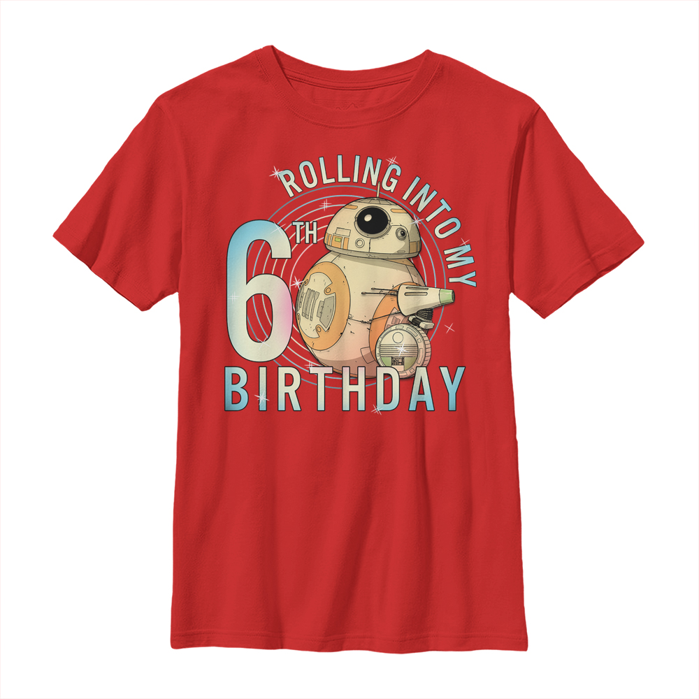 Star Wars - Der Aufstieg Skywalkers - D-0 & BB-8 Rolling Into My 6th Birthday - Geburtstag - Kinder T-Shirt