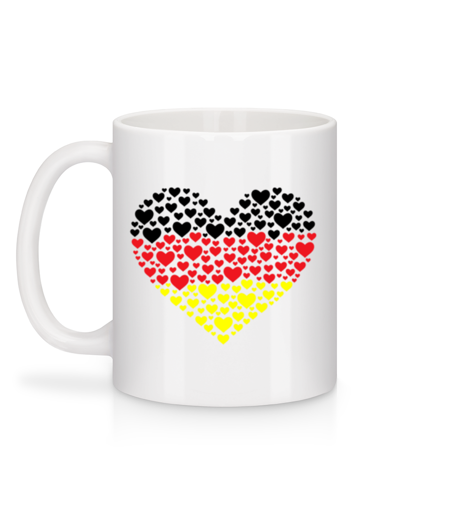 Cœur L'Allemagne - Mug en céramique blanc - Blanc - Derrière