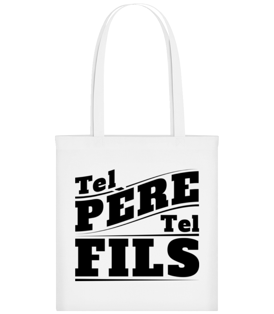 Tel Père Tel Fils - Tote Bag - Blanc - Devant