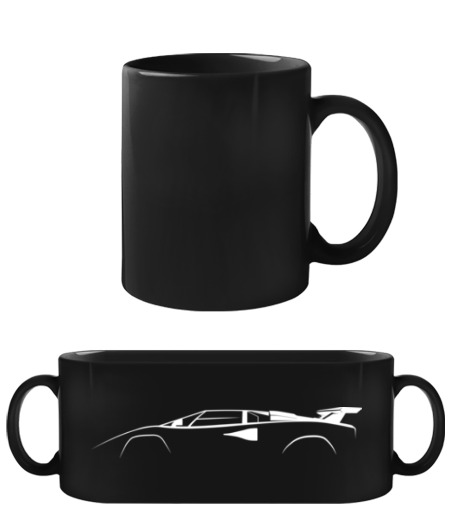 'Lamborghini Countach' Silhouette · Tasse Noire