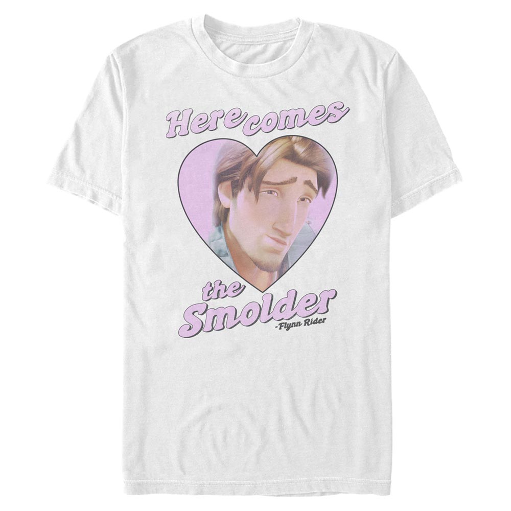 Aperçu: Disney - Tangled - Flynn Rider Smoulder - Homme T-shirt - Blanc - Devant