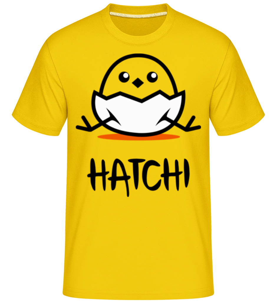 Aperçu: Hatchi - Œuf Cassé -  T-Shirt Shirtinator homme - Jaune doré - Devant
