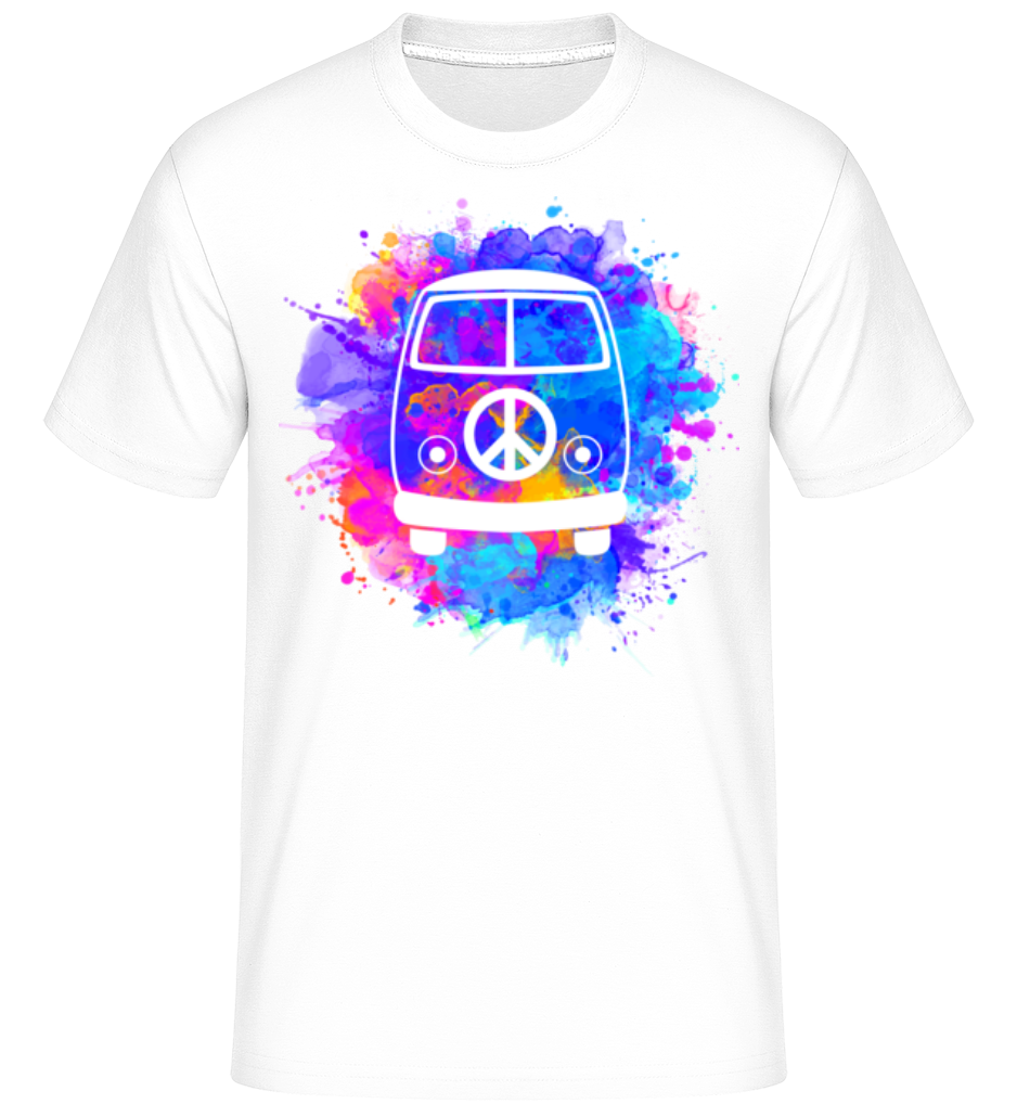 Aperçu: Hippie Bus -  T-Shirt Shirtinator homme - Blanc - Devant