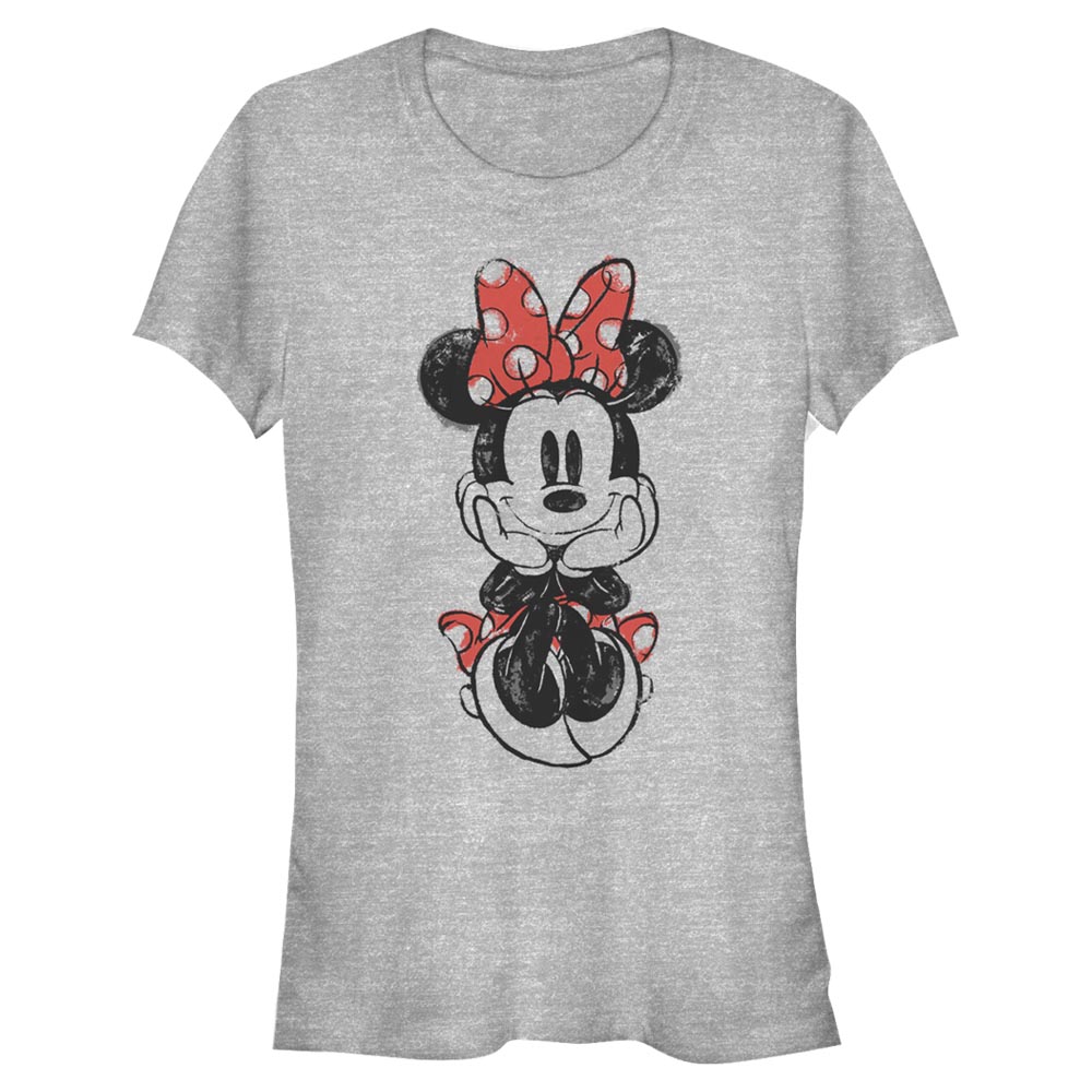 Disney Classics - Mickey Mouse - Minnie Mouse Sitting Minnie Sketch - Femme T-shirt