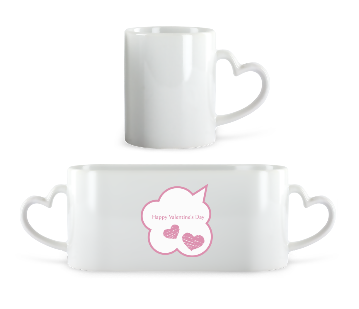 Happy Valentine's Day Bubble · Tasse en forme de coeur