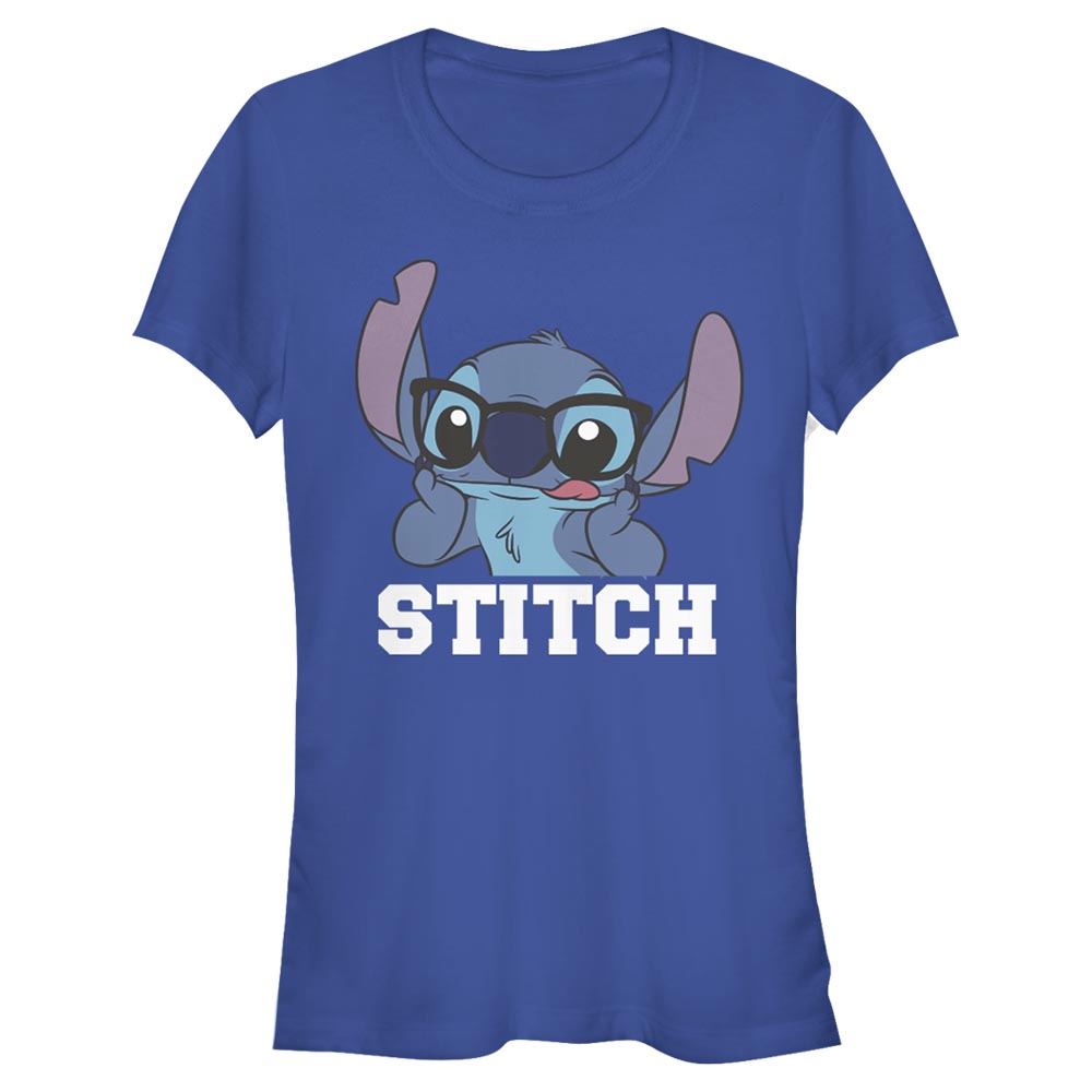 Aperçu: Disney - Lilo & Stitch - Stitch - Femme T-shirt - Bleu royal - Devant