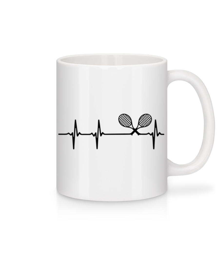 Pulsation Tennis · Mug en céramique blanc