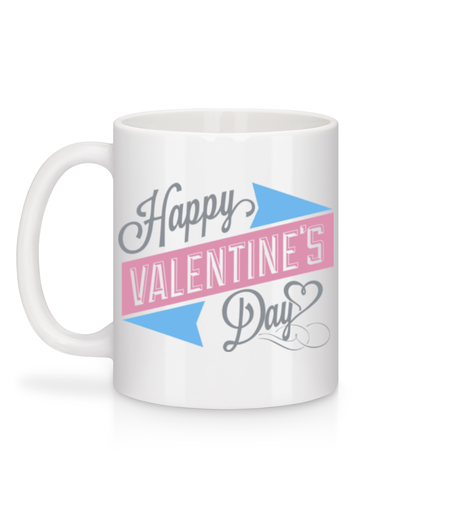 Aperçu: Happy Valentine's Day - Mug en céramique blanc - Blanc - Derrière