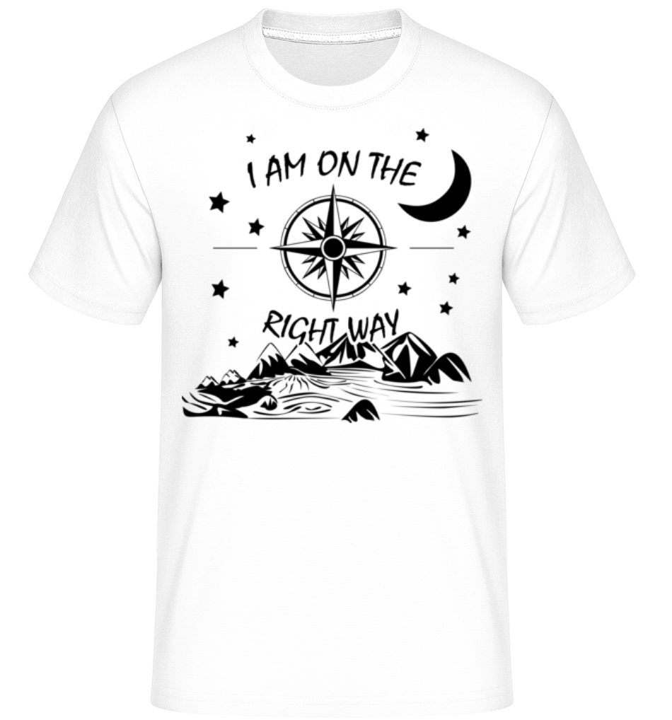 Aperçu: I Am On The Right Way -  T-Shirt Shirtinator homme - Blanc - Devant