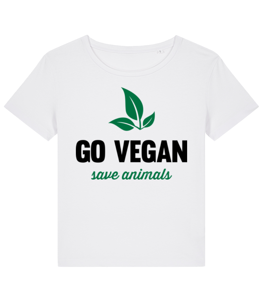 Go Vegan Save Animals · T-shirt bio Femme Stanley Stella 2.0