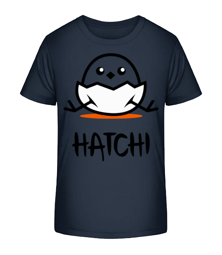 Aperçu: Hatchi - Œuf Cassé - T-shirt bio Enfant Stanley Stella 2.0 - Bleu marine - Devant